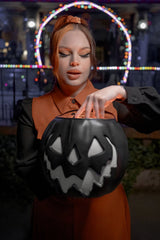 Haunted Hallows Pumpkin Pail [BLACK] - bags & wallets - VampireFreaks - Lively Ghosts