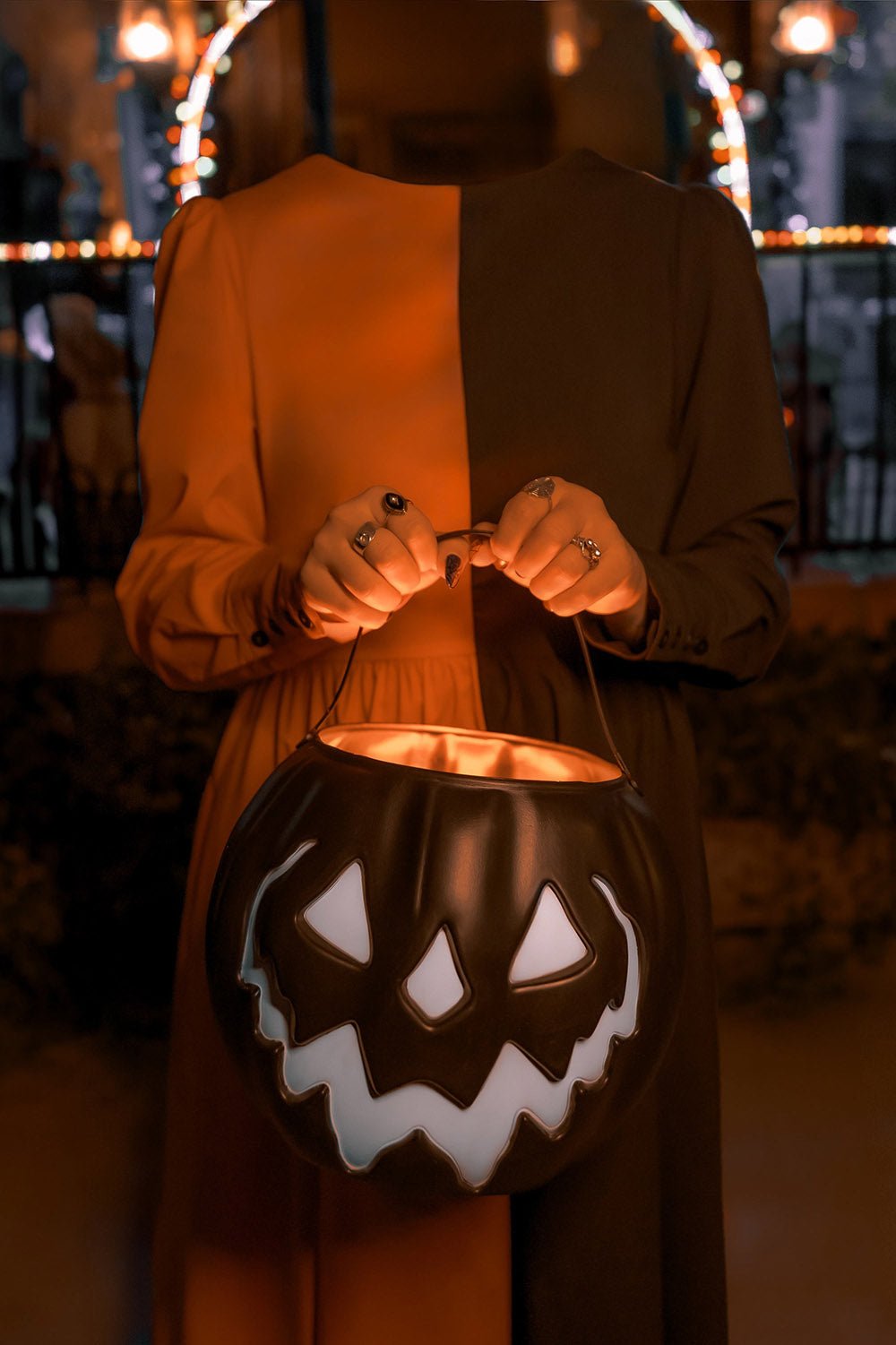 Haunted Hallows Pumpkin Pail [BLACK] - bags & wallets - VampireFreaks - Lively Ghosts