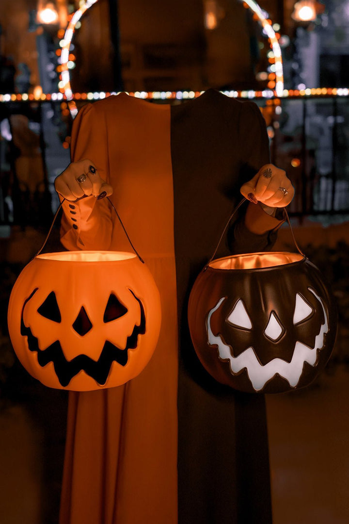 Haunted Hallows Pumpkin Pail [ORANGE] - housewares - VampireFreaks - Lively Ghosts