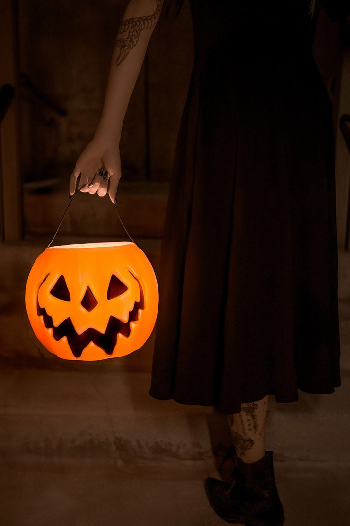 Haunted Hallows Pumpkin Pail [ORANGE] - housewares - VampireFreaks - Lively Ghosts