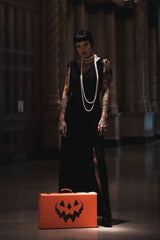 Haunted Hallows Trunk [ORANGE/SPIDERWEBS] - bags & wallets - VampireFreaks - Lively Ghosts