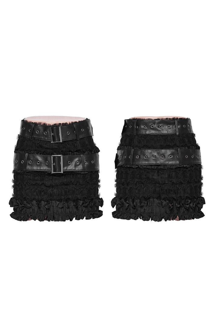 Haunted High - Waisted Buckle Skirt - skirts - VampireFreaks - Punk Rave