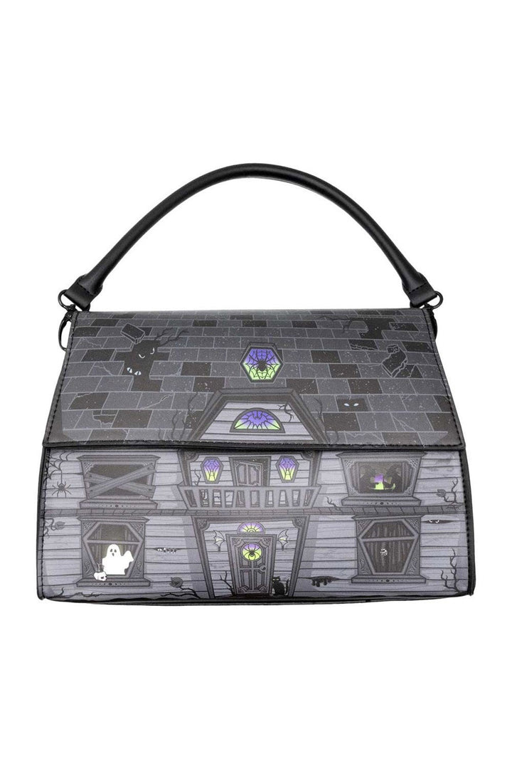 3d haunted house shaped purse