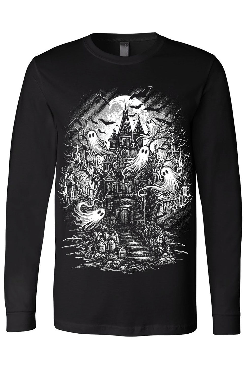 creepy cute kawaii halloween long sleeve cotton shirt