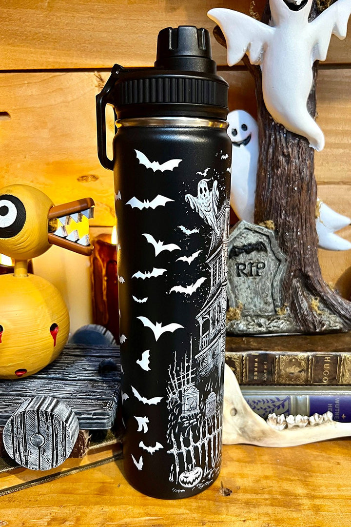 Haunted Mansion 24 Oz Water Bottle Tumbler - housewares - VampireFreaks - VampireFreaks