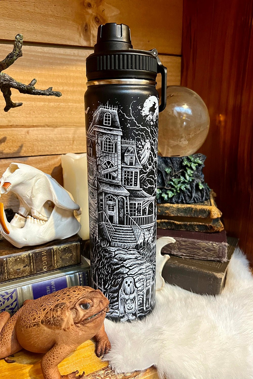 Haunted Mansion 24 Oz Water Bottle Tumbler - housewares - VampireFreaks - VampireFreaks