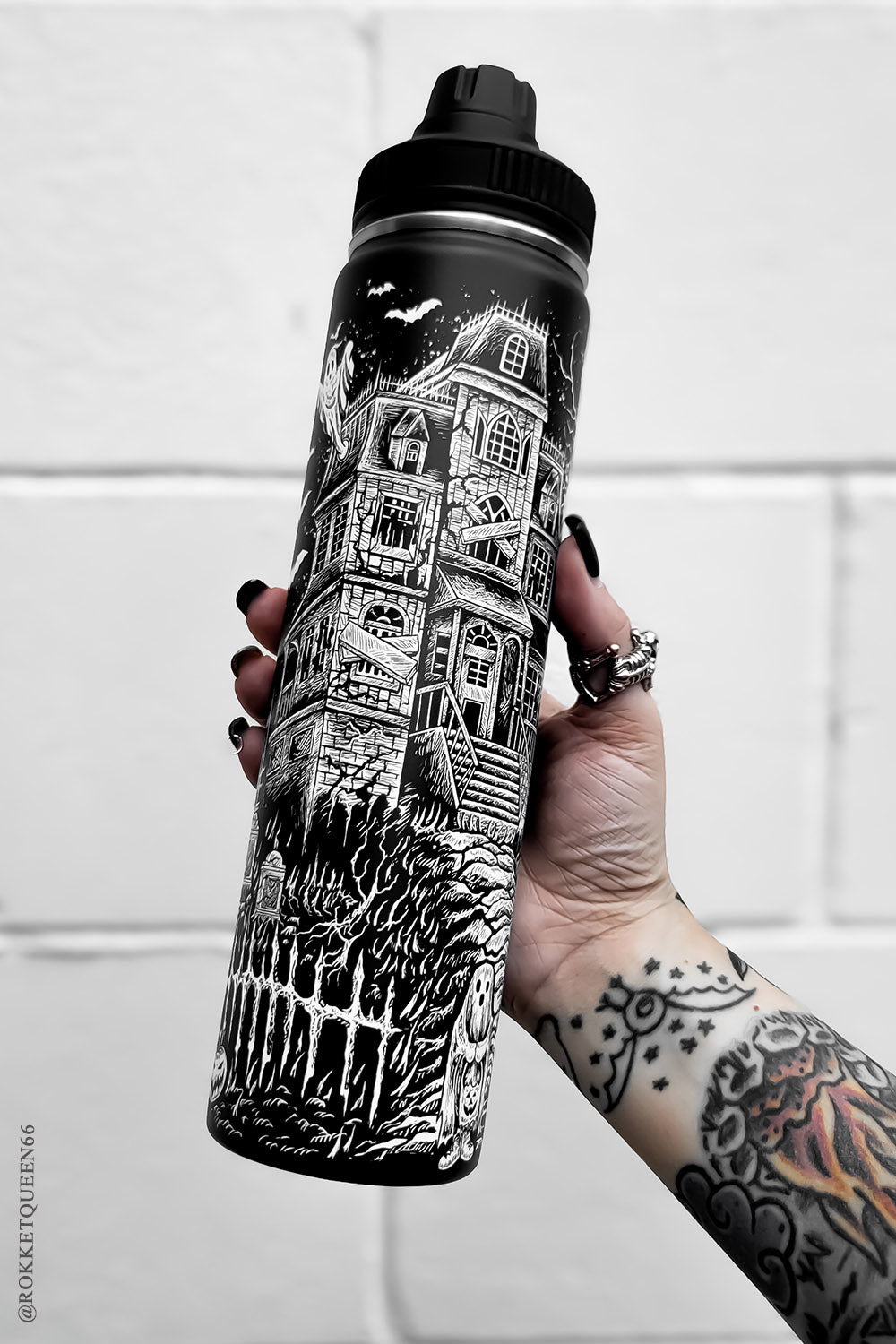 Haunted Mansion 24 Oz Water Bottle Tumbler - housewares - VampireFreaks - VampireFreaks