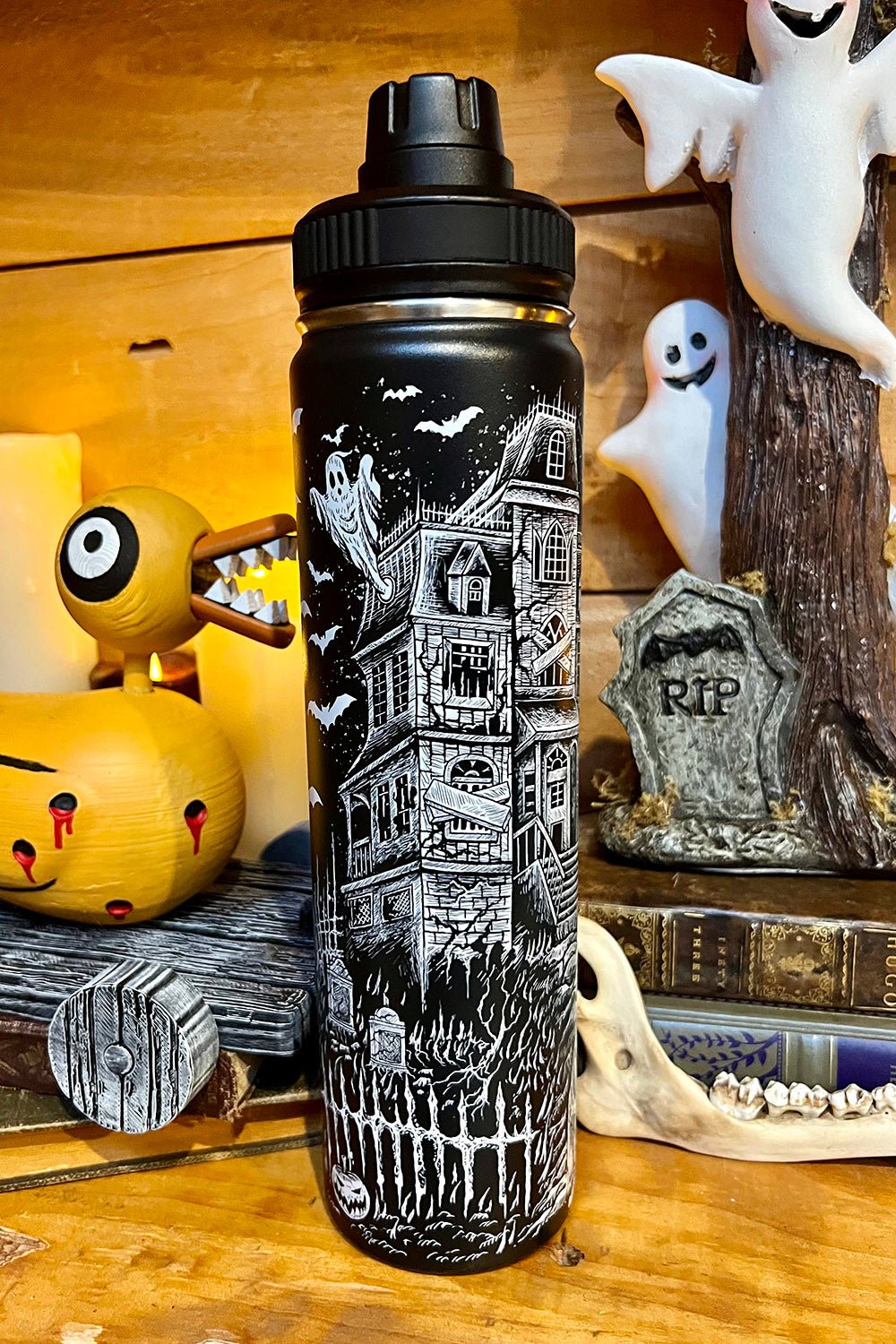 Haunted Mansion 24 Oz Water Bottle Tumbler - housewares - VampireFreaks - VampireFreaks