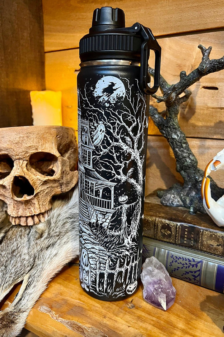 Haunted Mansion 24 Oz Water Bottle Tumbler - housewares - VampireFreaks - VampireFreaks