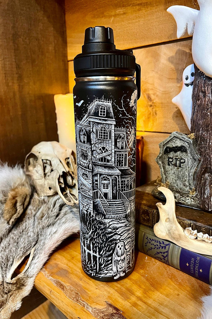 Haunted Mansion 24 Oz Water Bottle Tumbler - housewares - VampireFreaks - VampireFreaks