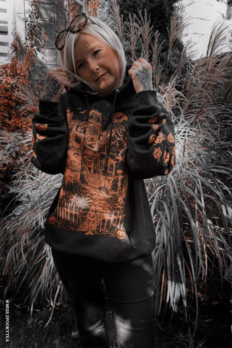 Haunted Mansion Hoodie [PUMPKIN ORANGE] - mens outerwear - VampireFreaks - VampireFreaks