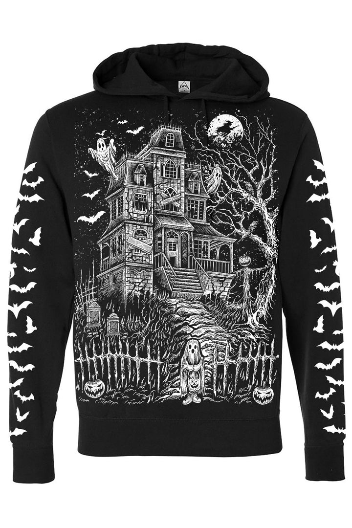 Haunted Mansion Hoodie [WHITE] [Zipper or Pullover] - mens outerwear - VampireFreaks - VampireFreaks