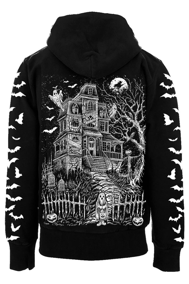 Haunted Mansion Hoodie [WHITE] [Zipper or Pullover] - mens outerwear - VampireFreaks - VampireFreaks