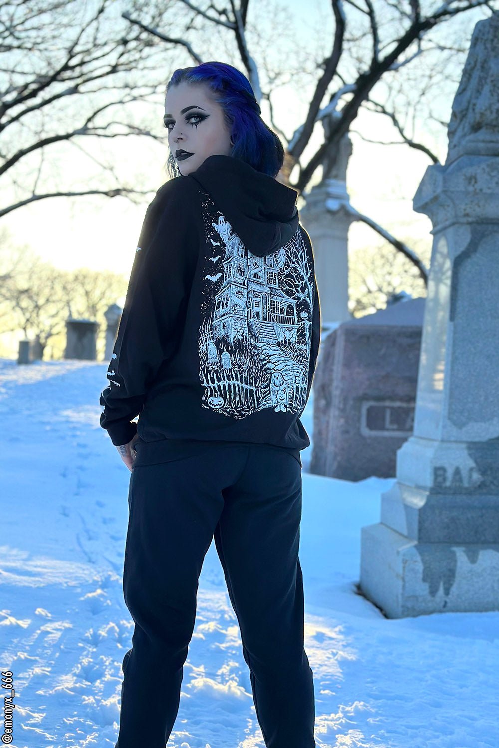 Haunted Mansion Hoodie [WHITE] [Zipper or Pullover] - mens outerwear - VampireFreaks - VampireFreaks