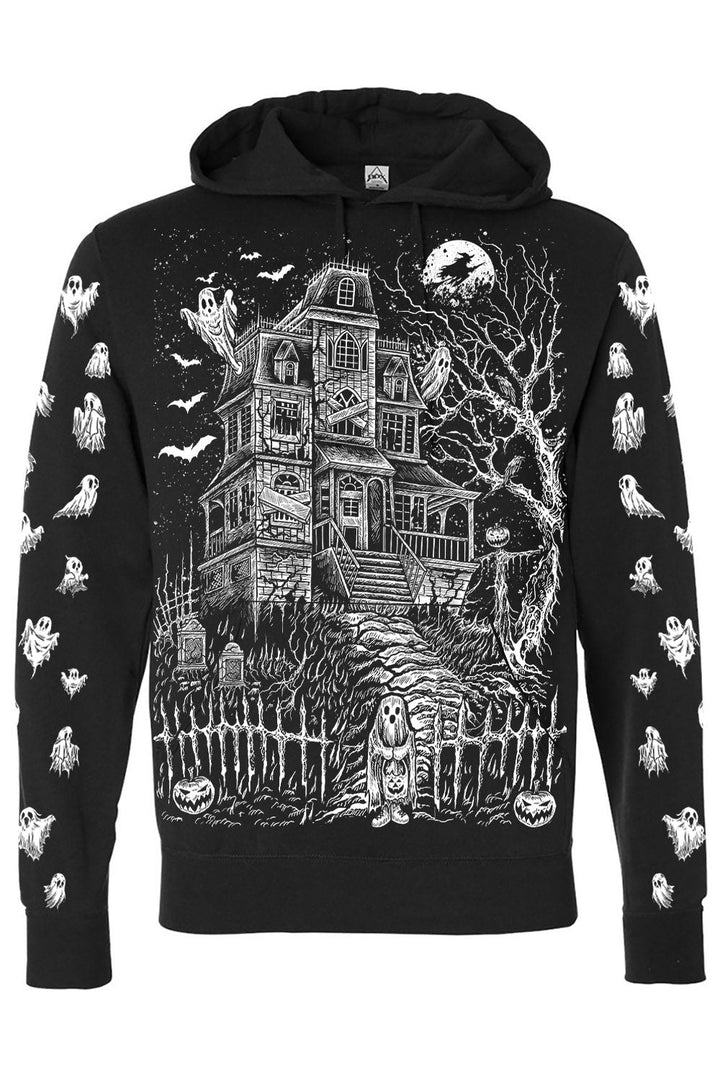 Haunted Mansion Hoodie [WHITE] [Zipper or Pullover] - mens outerwear - VampireFreaks - VampireFreaks