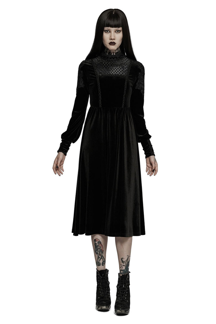 Haunted Mansion Midi Dress [BLACK] - dresses - VampireFreaks - Punk Rave