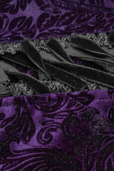 Violette Samt-Schlaghose