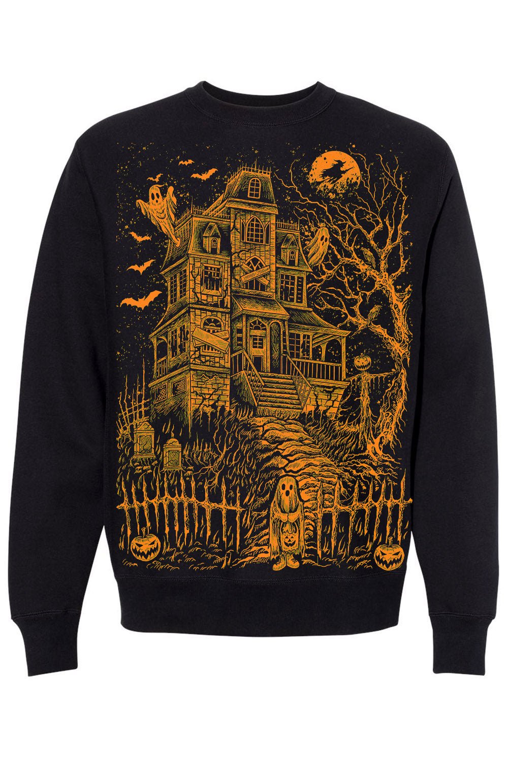 Haunted Mansion Sweatshirt [Pumpkin Orange] - mens outerwear - VampireFreaks - VampireFreaks