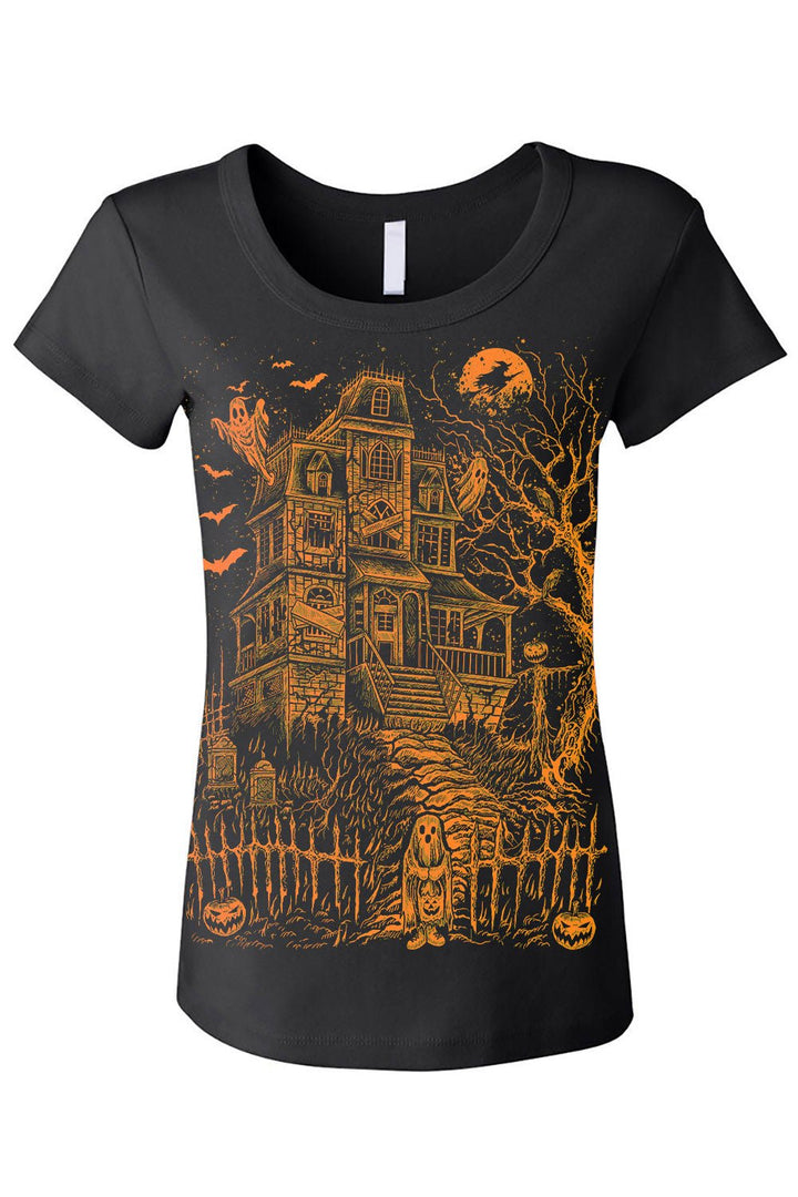 Haunted Mansion T-shirt [PUMPKIN ORANGE] - graphic t-shirt - VampireFreaks - VampireFreaks