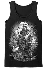 haunted house ghost tank top for men