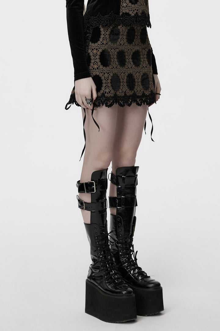 steampunk mini goth skirt