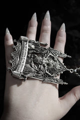 skeleton and nun necklace