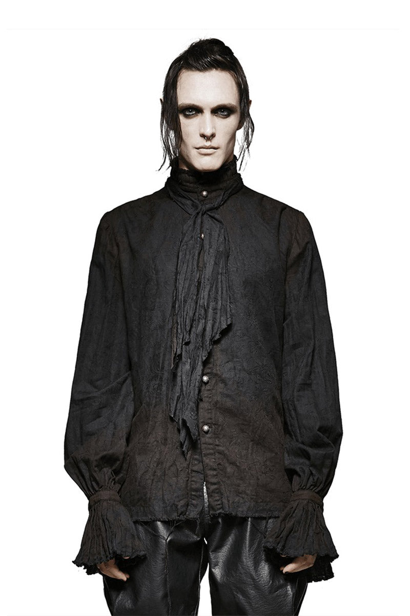 mens long sleeve antiqued pirate shirt