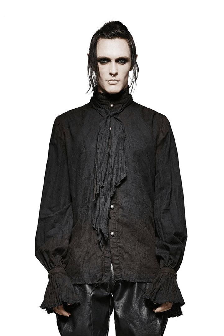 mens long sleeve antiqued pirate shirt