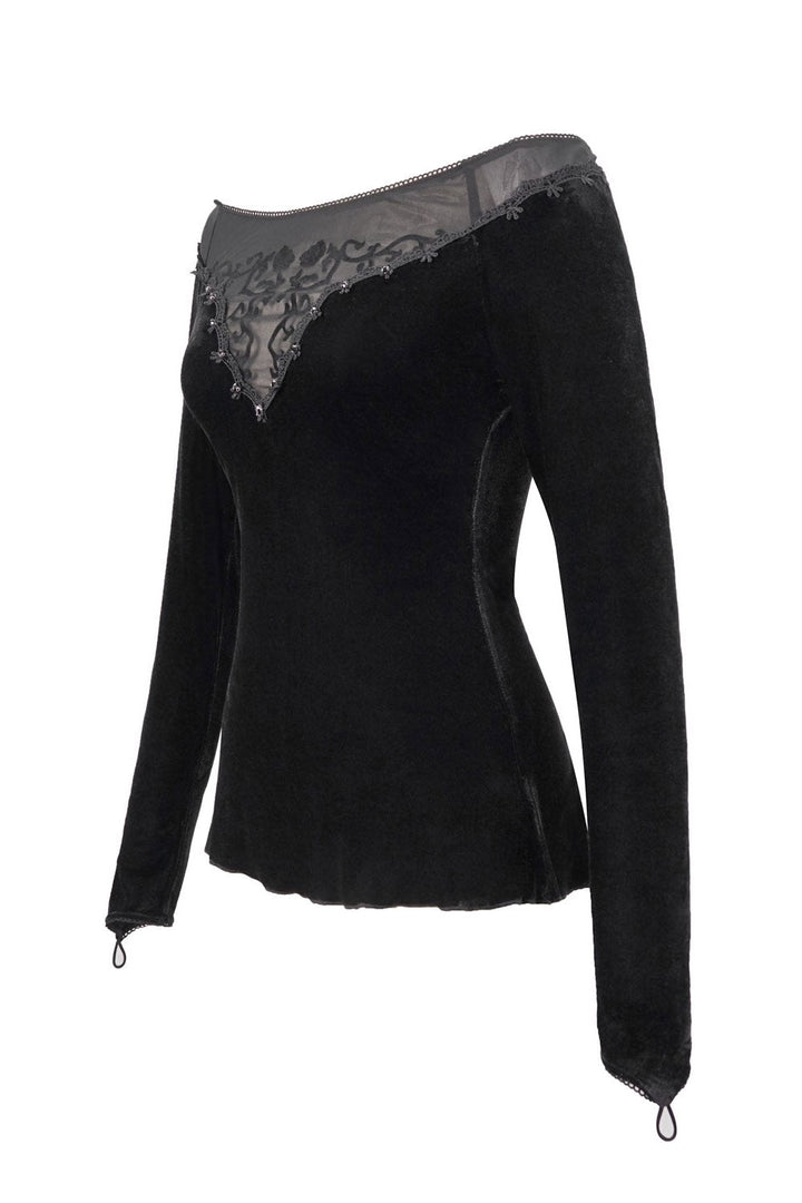 Hauntling Velvet Top - womens tops - VampireFreaks - Devil Fashion