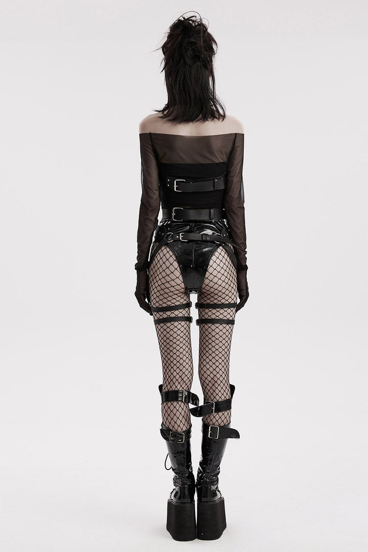 Hauntling Waist & Leg Harness [BLACK] - belts - VampireFreaks - Punk Rave