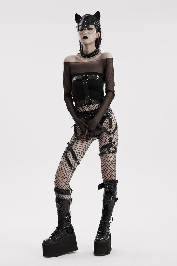 Hauntling Waist & Leg Harness [BLACK] - belts - VampireFreaks - Punk Rave