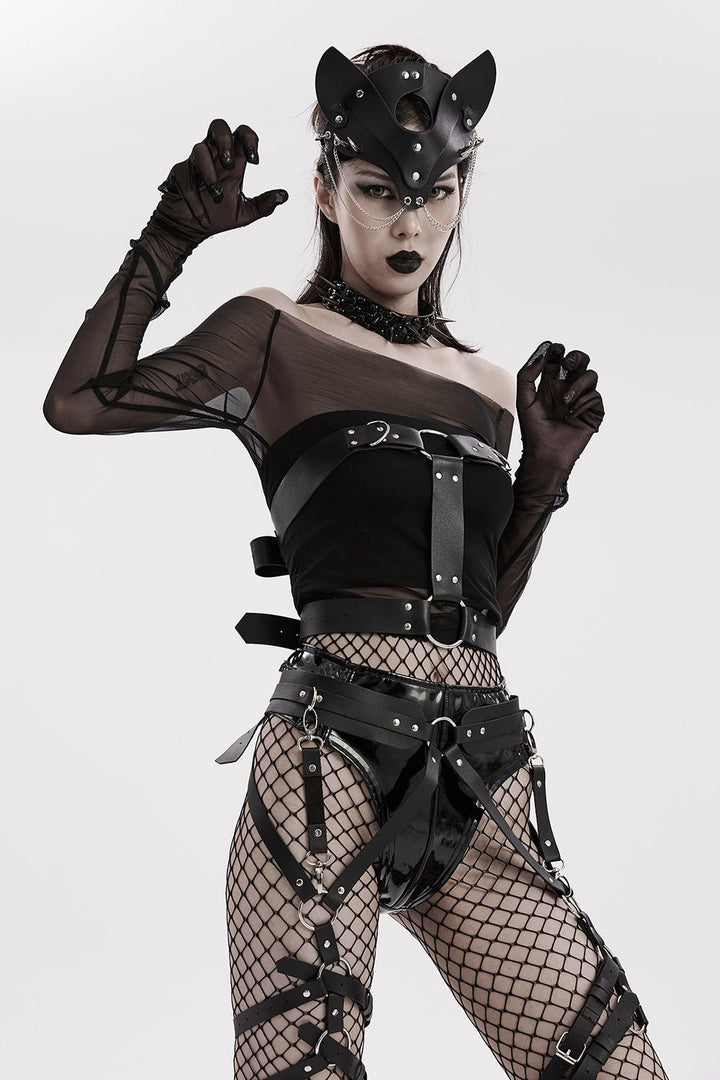 Hauntling Waist & Leg Harness [BLACK] - belts - VampireFreaks - Punk Rave