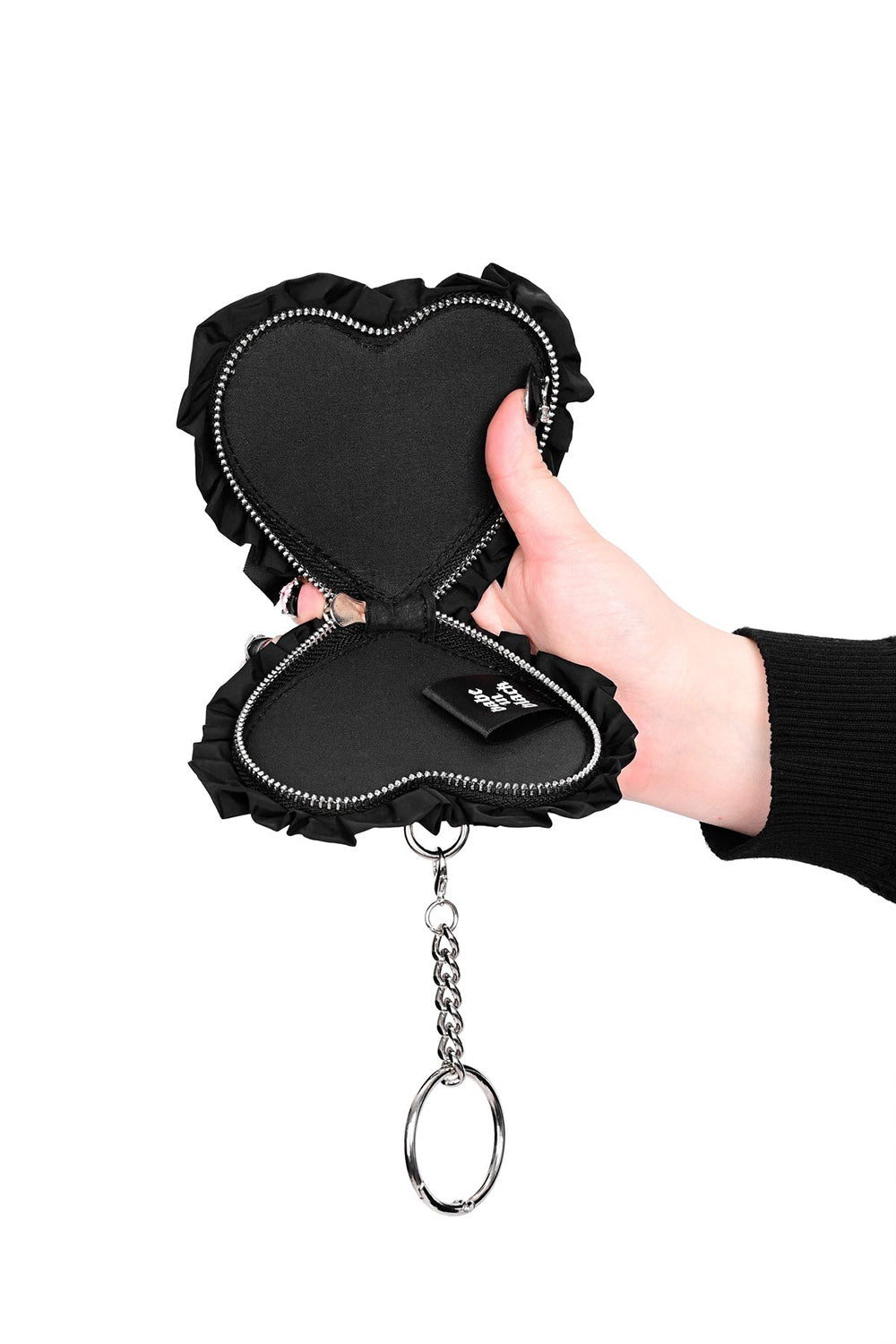 ruffled heart gothic lolita mini coin purse