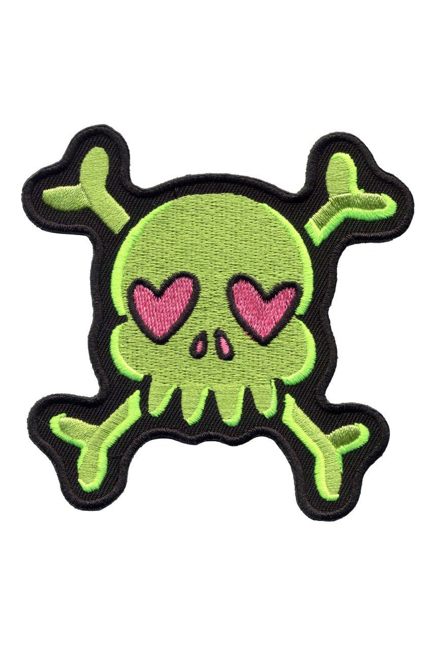 Heart Eyes Skull Patch - pins & patches - VampireFreaks - Sourpuss