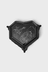 glass heart storage  box 
