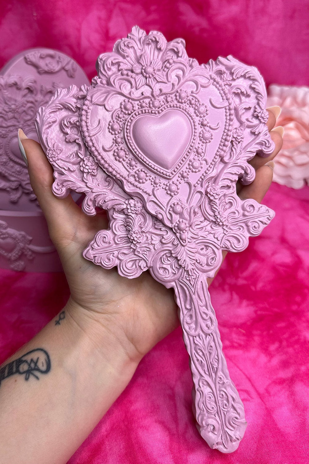gothic hand mirror