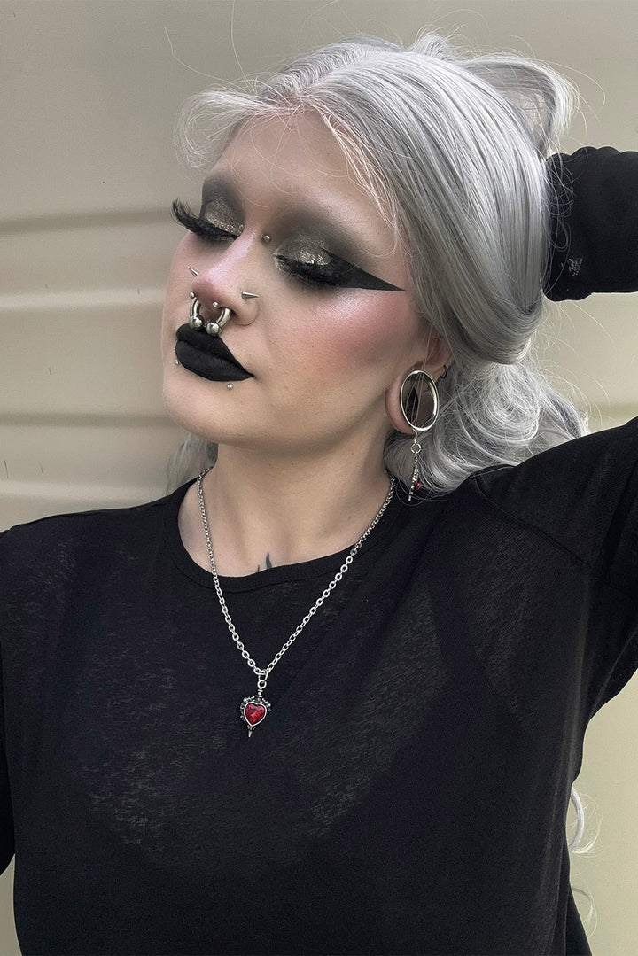 goth sword necklace