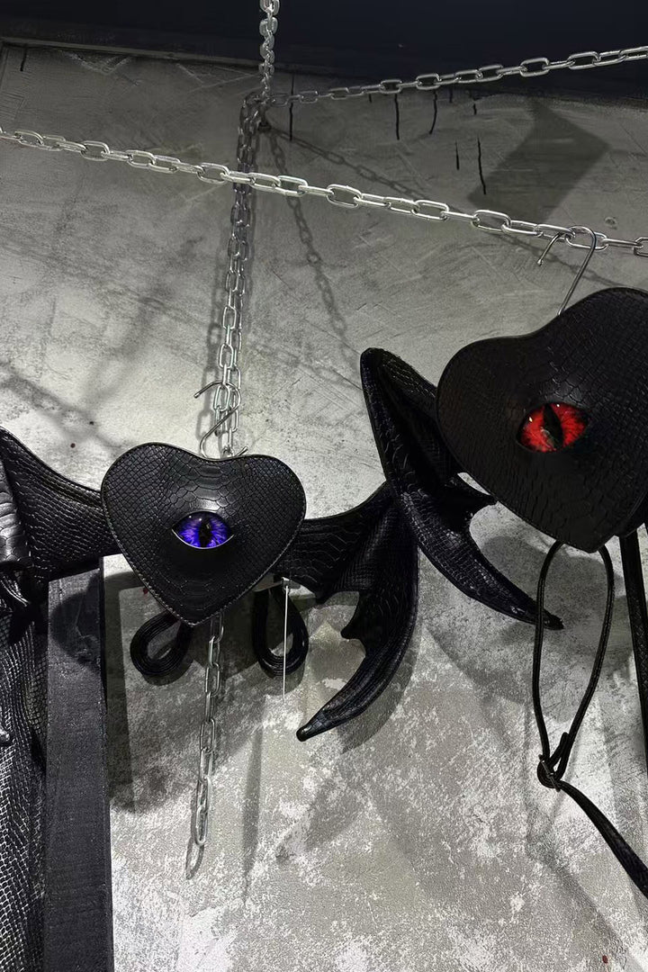 monster eye ball heart-shaped bags