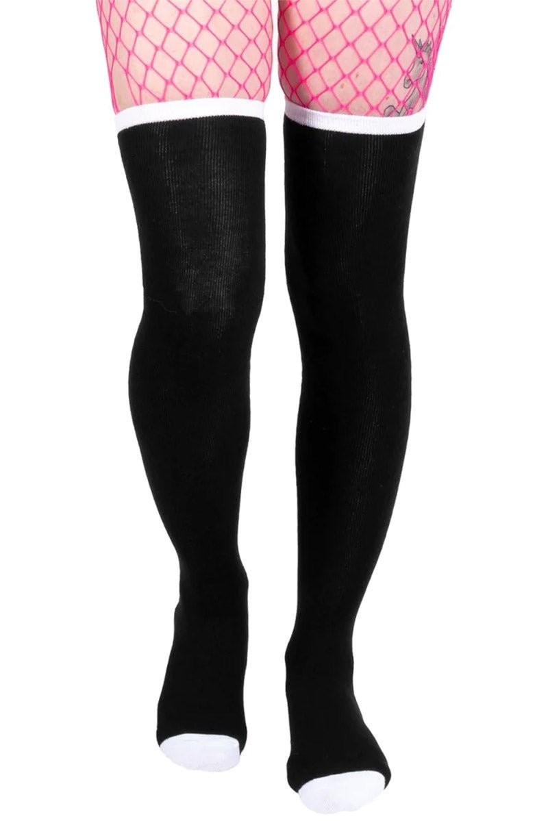 Heartbone Spine Thigh High Socks