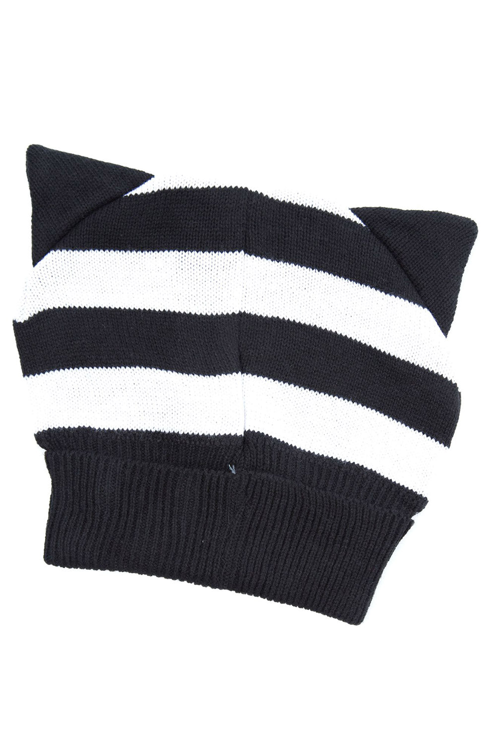 Heartless Kitty Beanie Hat [Black/White] - hats & scarves & headwear - VampireFreaks - Poizen Industries