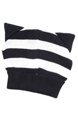 Heartless Kitty Beanie Hat [Black/White] - hats & scarves & headwear - VampireFreaks - Poizen Industries