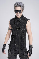 mens studded punk tank top