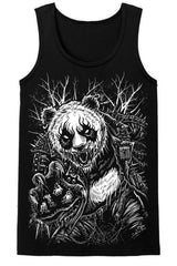 heavy metal panda bear tank top