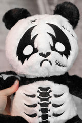 stuffed animal stitched heavy metal panda plushie