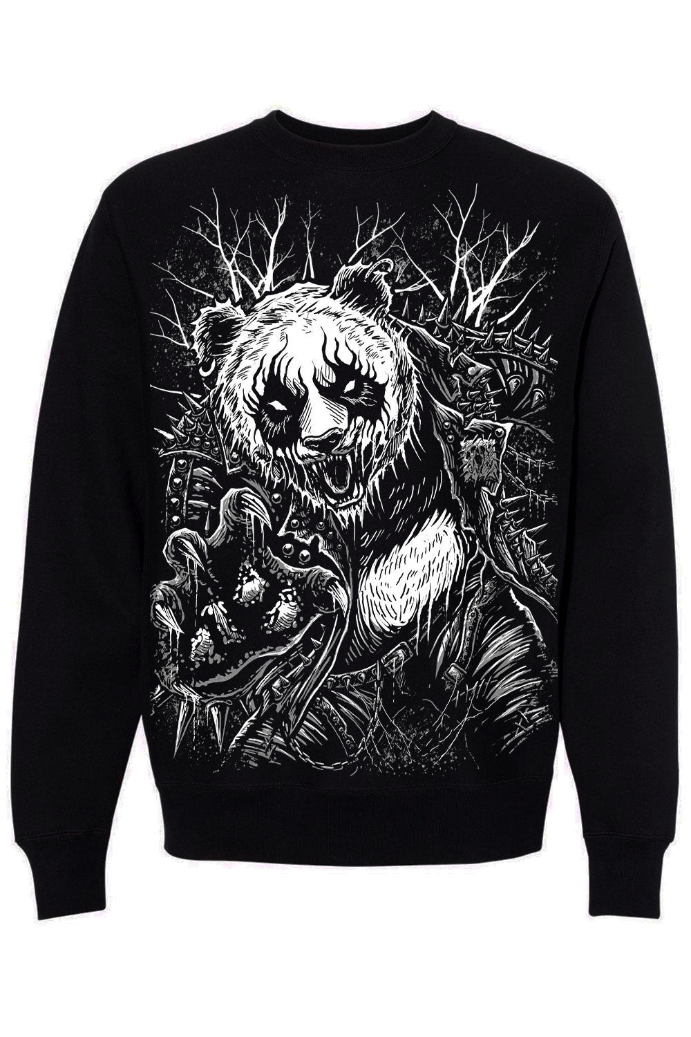 heavy metal punk panda bear sweater