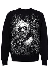 heavy metal punk panda bear sweater