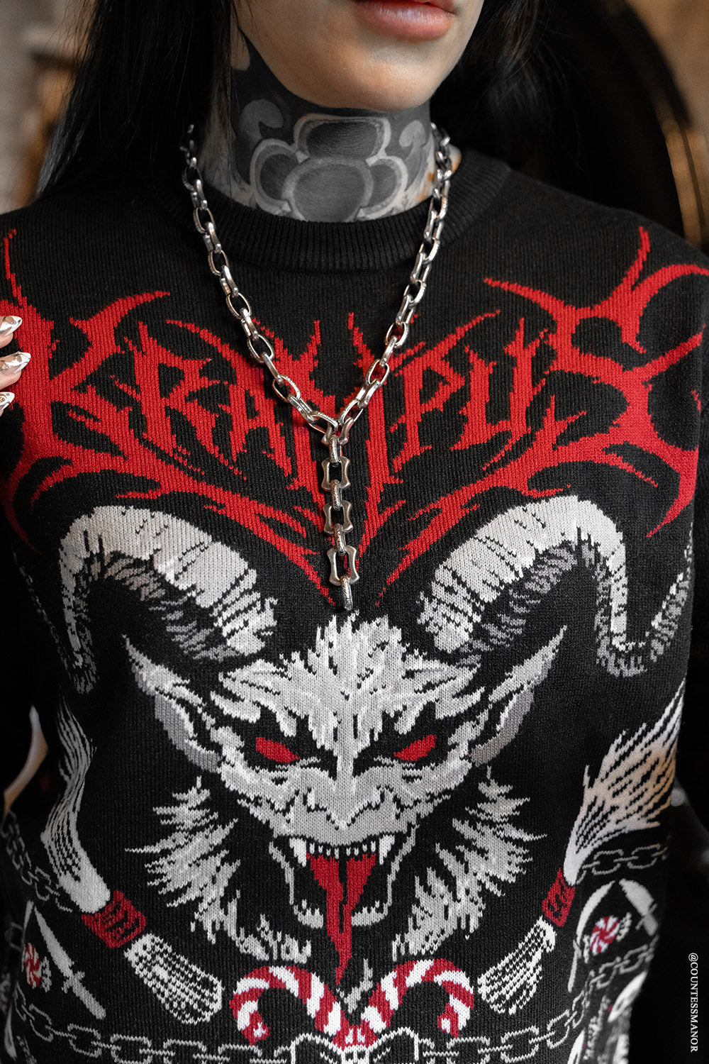 spooky krampus xmas sweater for christmas