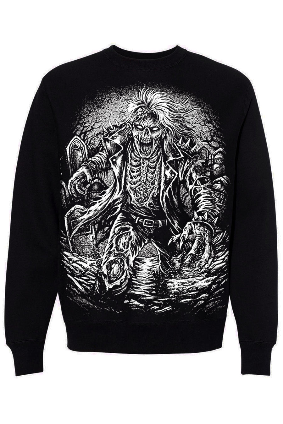 punk zomble horror sweatshirt