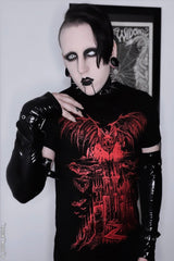 mens goth bat tshirt