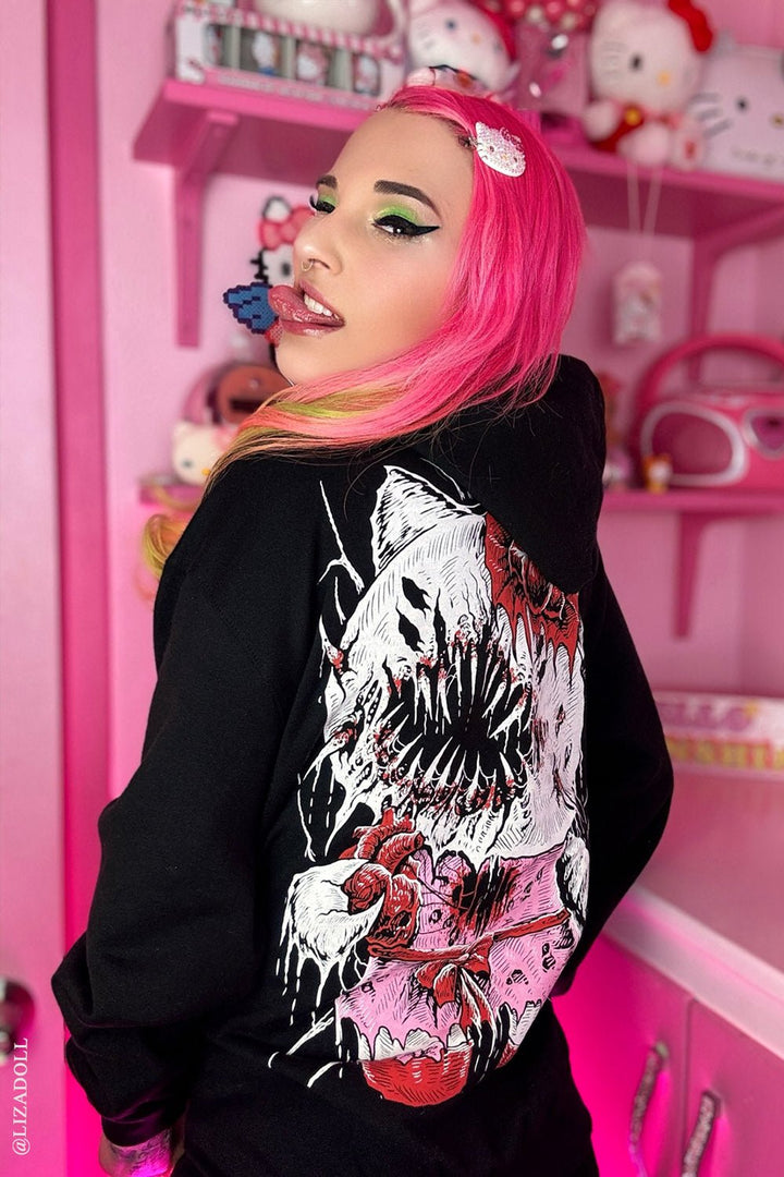 Hell Kitty Hoodie [Zipper or Pullover] - mens outerwear - VampireFreaks - VampireFreaks